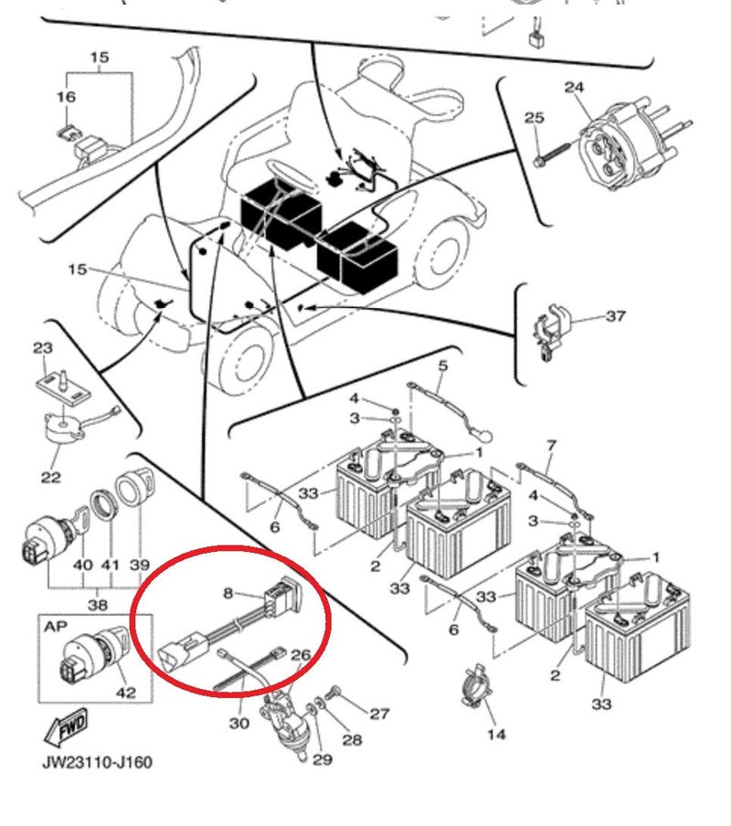 AA A.A Forward Reverse Switch for Yamaha G22, G29, Drive Golf Carts # JU2-H2917-00-00 - Image 4
